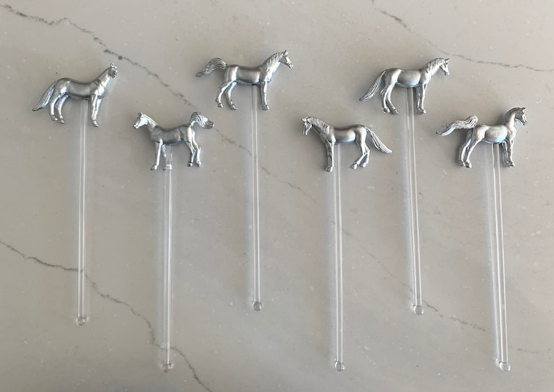 Metallic Horse / Pony Drink Stirrers Cocktail Swizzle Sticks Etsy