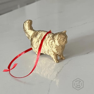 Cat Ornament, Persian, Himalayan, Long Hair Cat, Ornament, Cat Gift, Persian Cat Lover, Christmas Tree Ornament, Cat Lover Gift