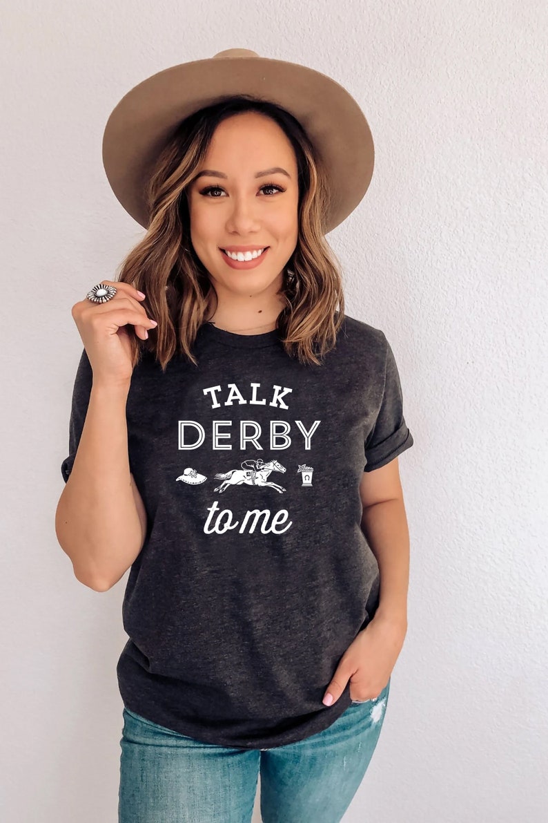 KY Derby 2023 Shirt Talk Derby to Me Big Hats Horses Mint Etsy