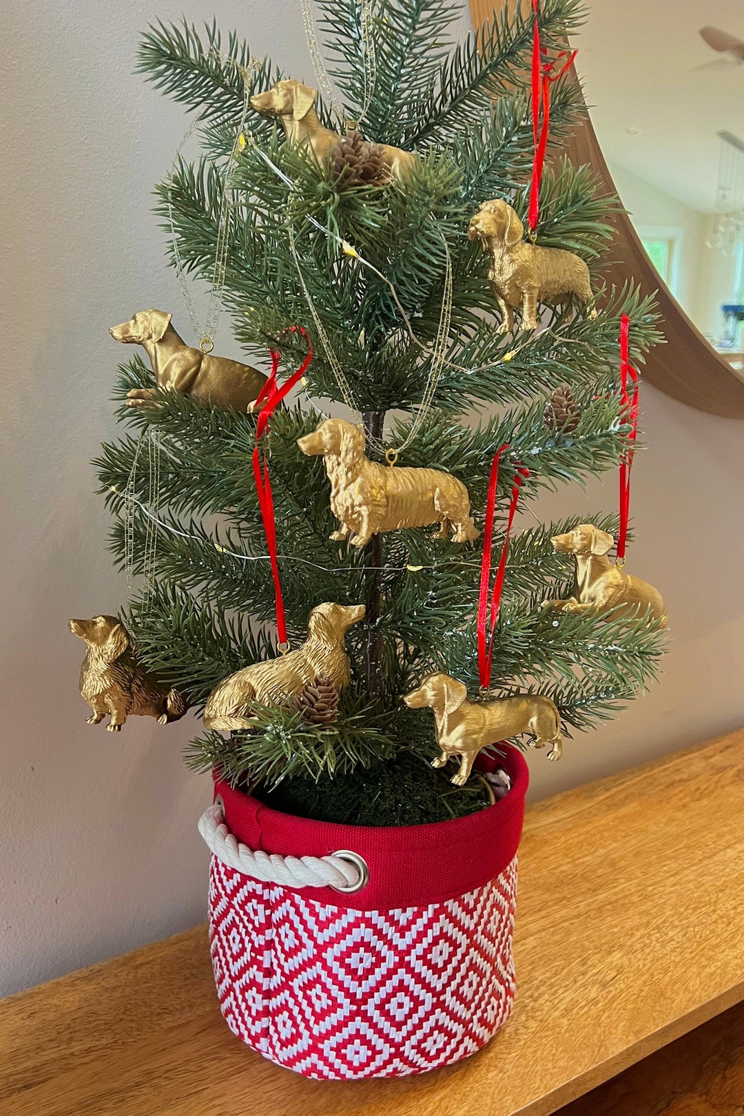 Dachshund Ornament, Dachshund Gift, Wiener Dog, Christmas Tree Ornament, Weenie Dog, Dachshund