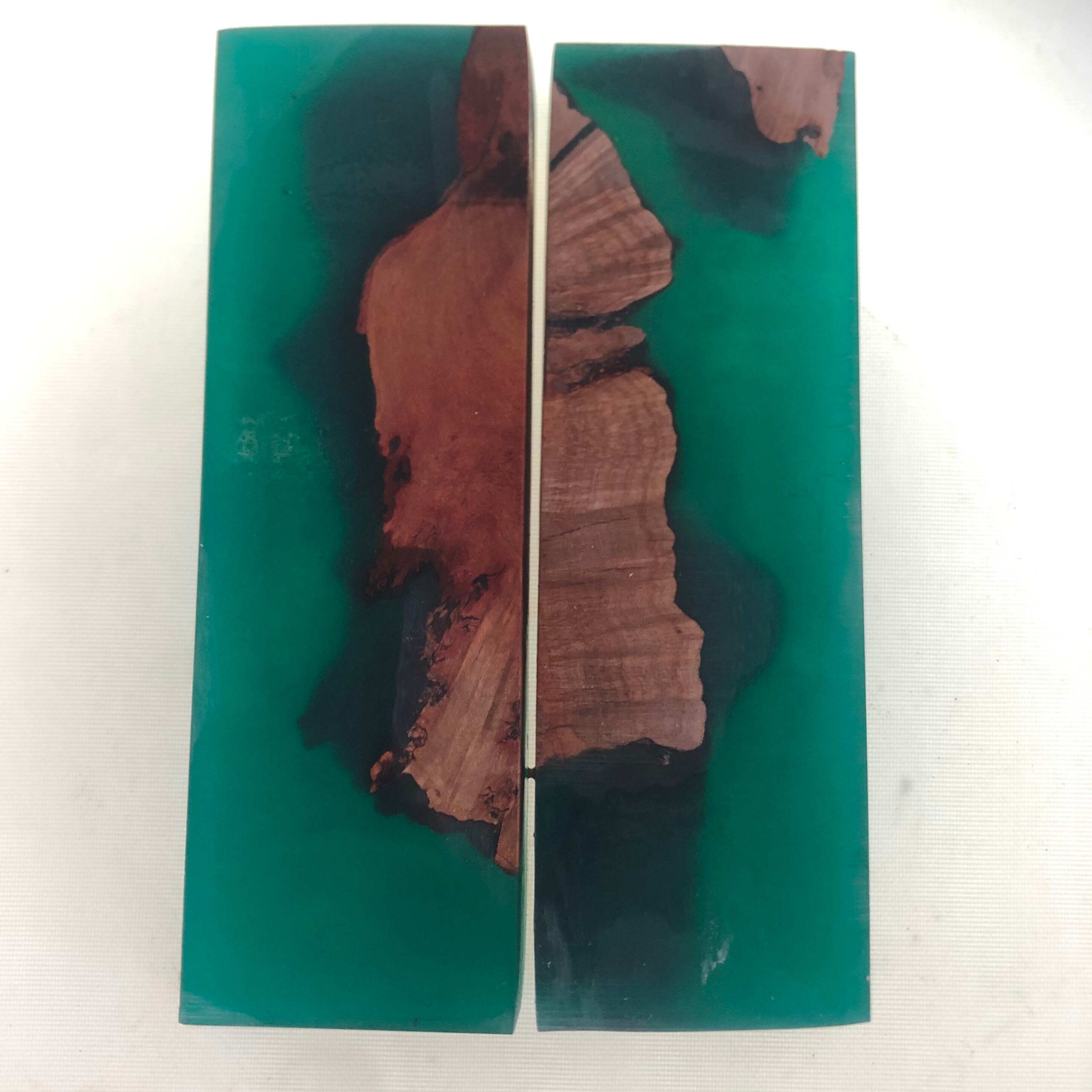 Stabilized Wood & Cast Epoxy Resin Combo Knife Scales 2 Piece Etsy