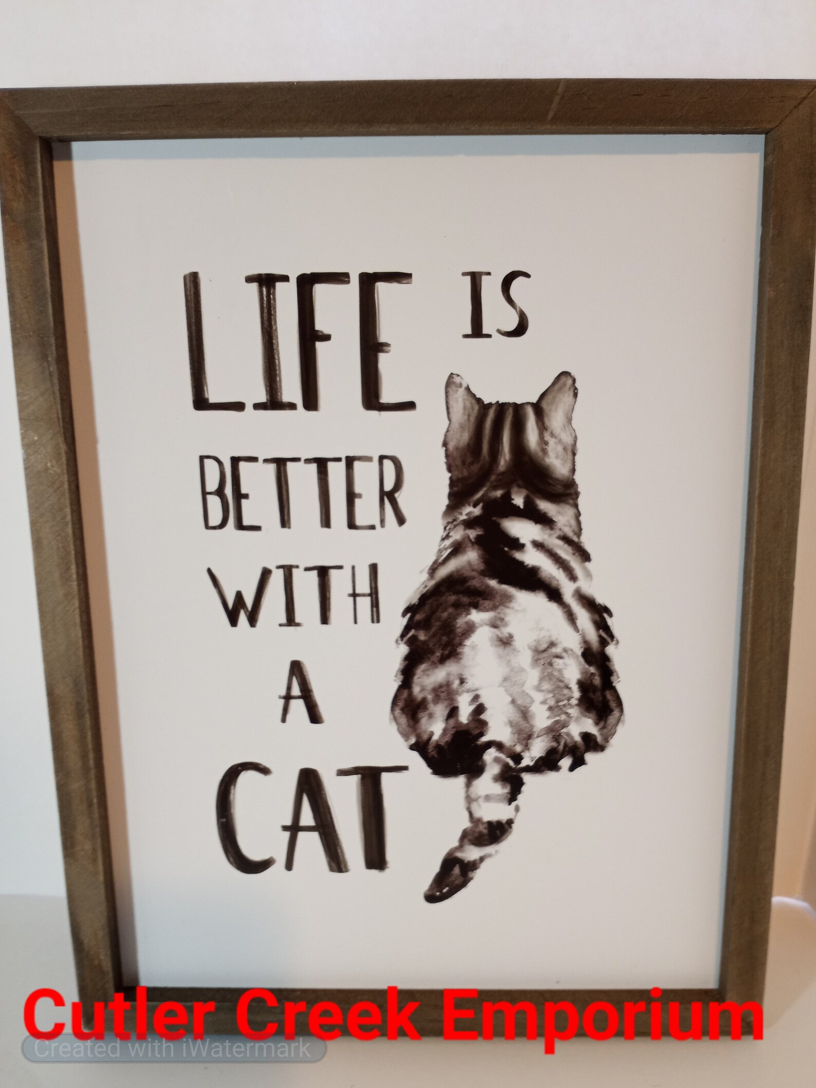 Life is Better With a Cat wall plaque | Etsy