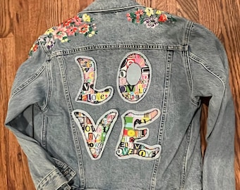 Large LOVE Embroidered Patch Letters