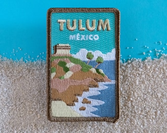 Tulum Mexico Patch: Embroidered Travel Souvenir