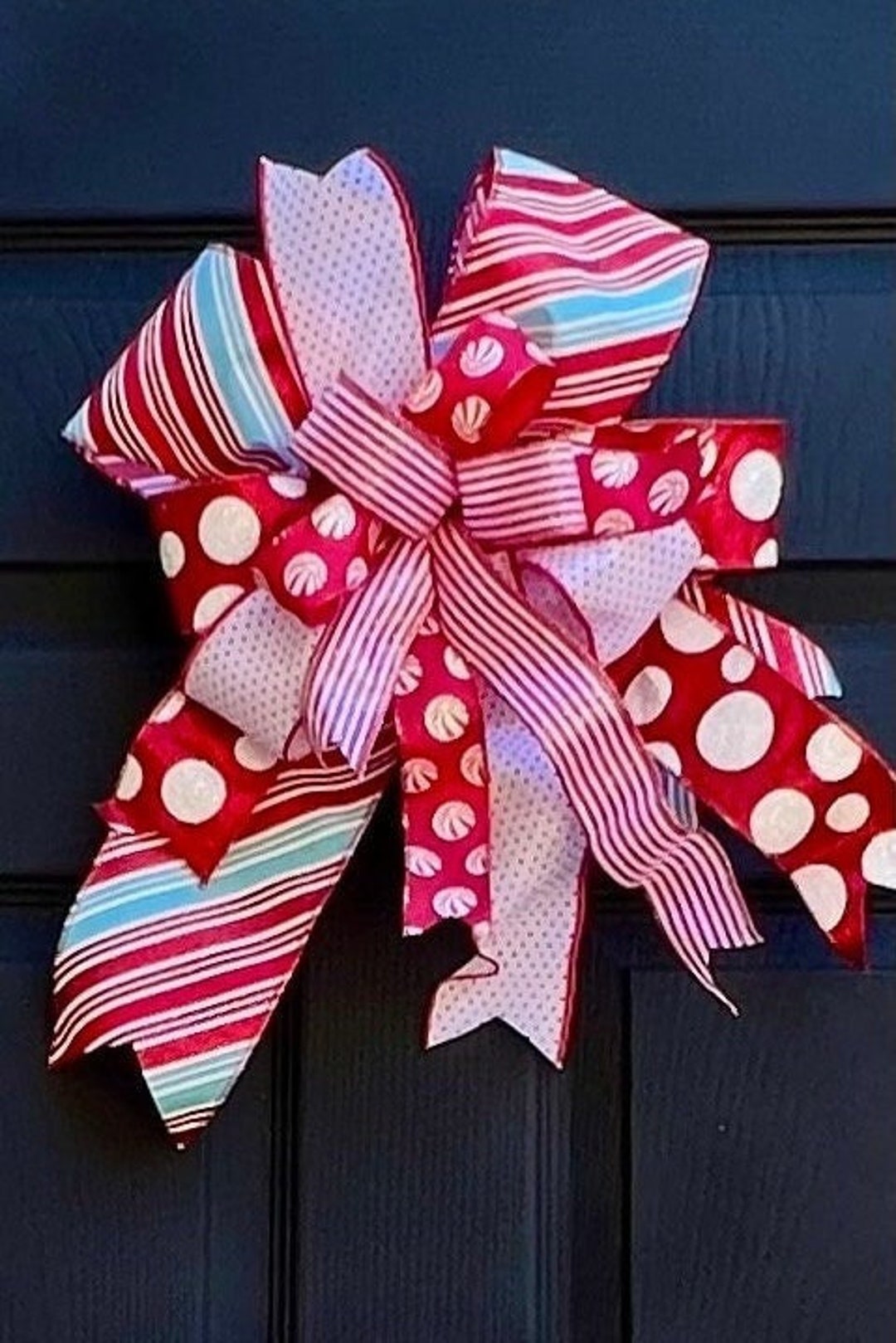 Funky Holiday Bowdesigner Accent Bowpaired Bow4 Inch Etsy