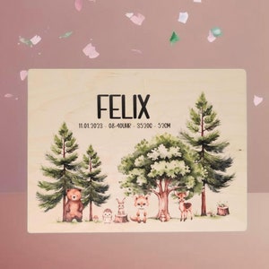 Erinnerungskiste Erinnerungsbox Waldtiere Wald Tiere 40x30/30x20cm Baby Junge Mädchen Kind Geburt Taufe Geschenk