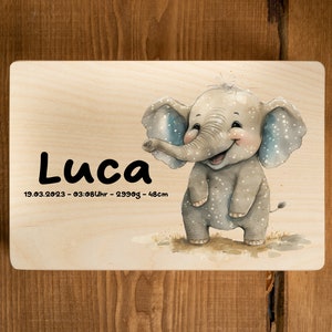 Erinnerungskiste Erinnerungsbox 40x30/30x20cm Löwe Elefant Gepard Fuchs Baby Junge Mädchen Kind Geburt Taufe Geschenk