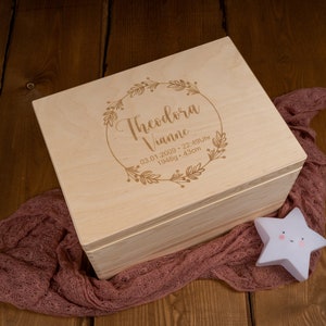 Erinnerungskiste Erinnerungsbox Baby Junge Mädchen Kind Geburt Taufe Geschenk