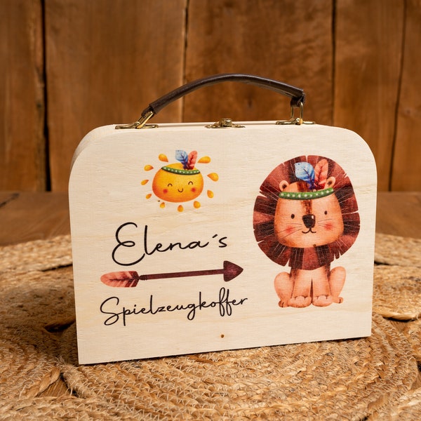 Spielzeugkoffer Koffer Tasche Waldtiere Safaritiere Tiere Baby Junge Mädchen Kind Geburt Taufe Geschenk