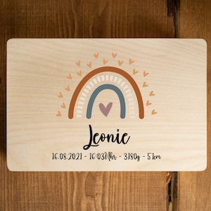Erinnerungskiste Erinnerungsbox 40x30/30x20cm Boho Blau Baby Junge Mädchen Kind Geburt Taufe Geschenk