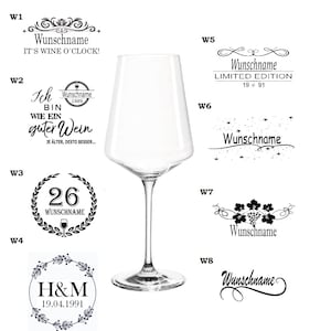 LEONARDO wine glass including individual engraving, desired engraving, wedding, birthday, Christmas gift, 400ml 560ml