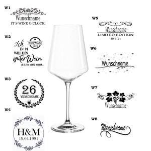 Wine glass LEONARDO incl. individual engraving desired engraving wedding birthday Christmas gift 400ml 560ml