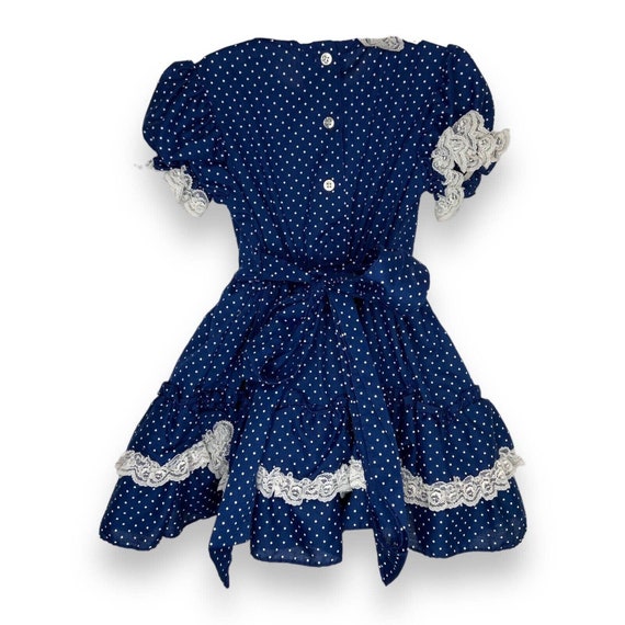 VTG Miss Quality Little Girls Size 5 Ruffle Lace … - image 3