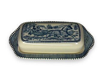 Assiette à gâteau 26,7 cm, Currier & Ives « The Rocky Mountains », par Royal, fabriquée aux États-Unis. - France