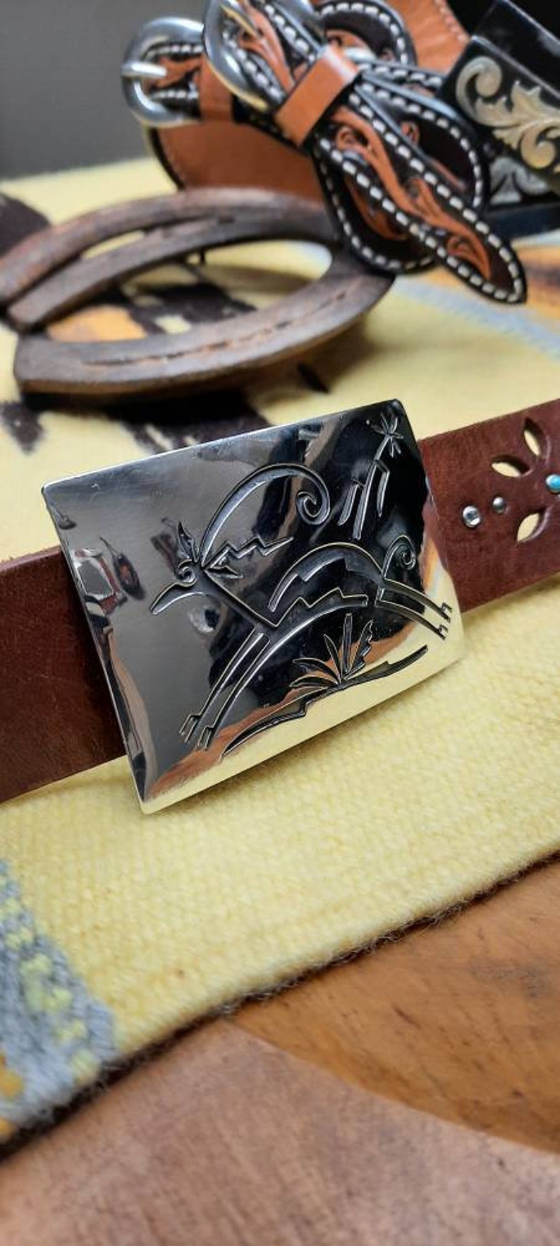 Beautiful sterling silver buckle.