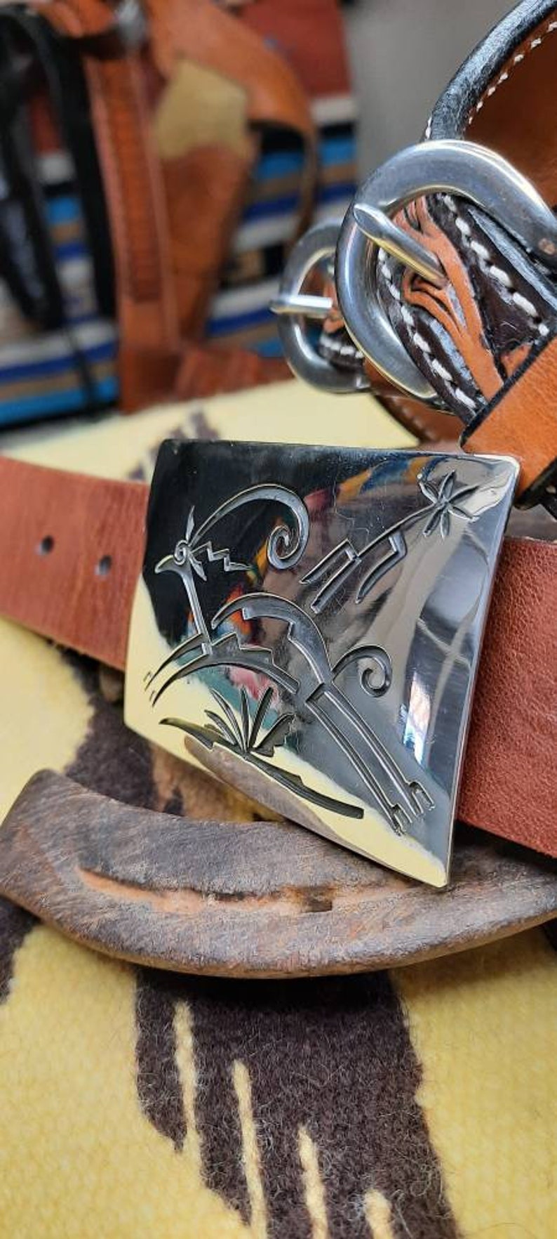 Beautiful sterling silver buckle.