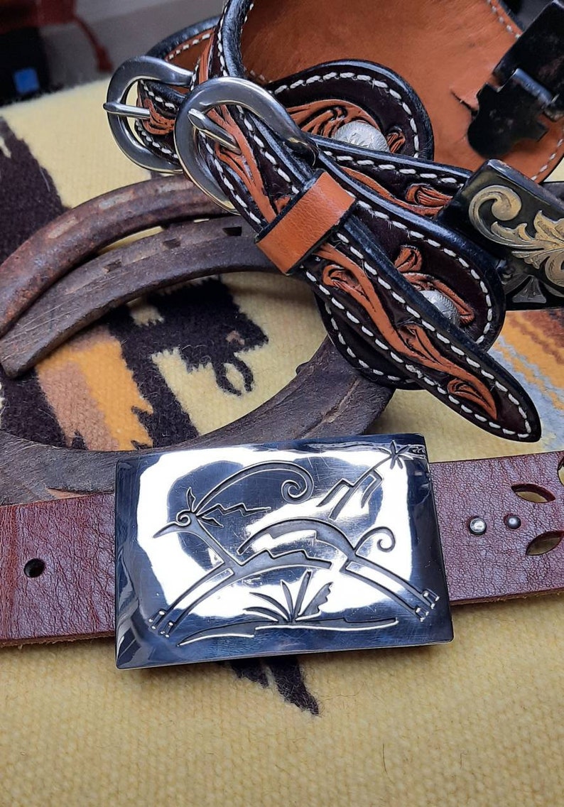 Beautiful sterling silver buckle.