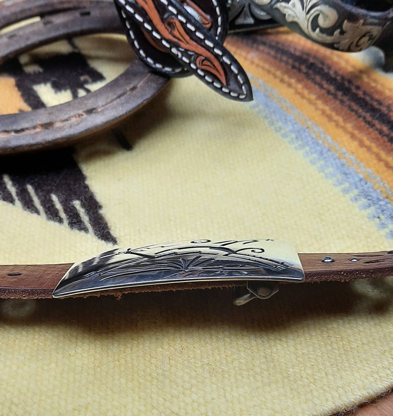 Beautiful sterling silver buckle.