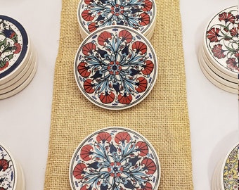 Posavasos de cerámica turca hecho a mano