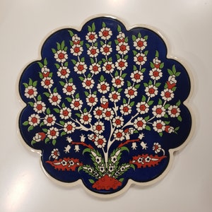 Handmade Turkish Ceramic Daisy Trivet