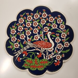 Handmade Turkish Ceramic Daisy Trivet