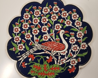 Handmade Turkish Ceramic Daisy Trivet