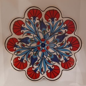 Handmade Turkish Ceramic Daisy Trivet B9