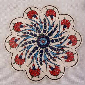 Handmade Turkish Ceramic Daisy Trivet B8