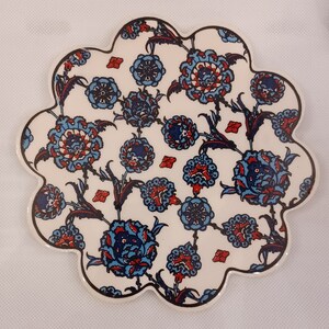 Handmade Turkish Ceramic Daisy Trivet B5