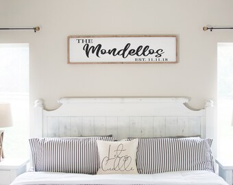 Personalized Name Sign | Bedroom Wall Sign | Family Name Sign | Personalized Family Sign | Framed Sign | Wooden Signs | Living Room Sign