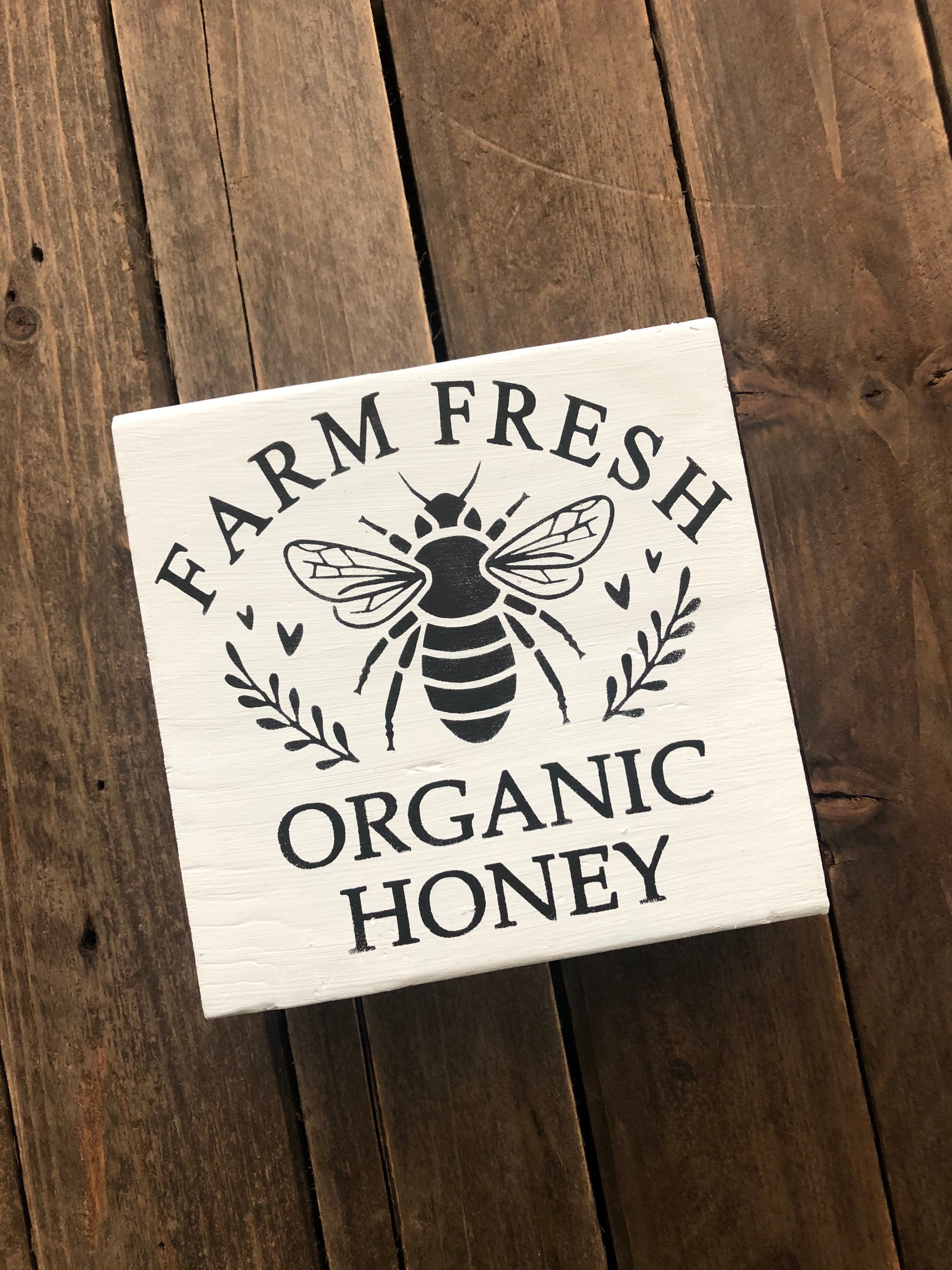 Farm Fresh Wood Sign Bee Decor Bee Signs Bee Decor For Etsy