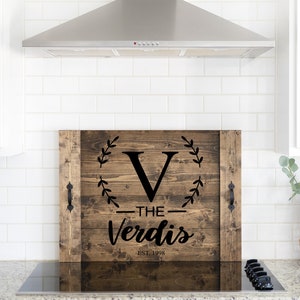 Personalized Stove Top Cover, Noodle Board, Wood Stovetop Cover, Wood Stove Cover, Farmhouse Wood Sign, Rustic Stovetop Cover, Kitchen Decor