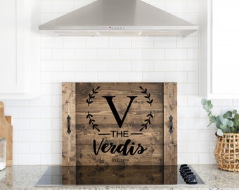 Personalized Stove Top Cover, Noodle Board, Wood Stovetop Cover, Wood Stove Cover, Farmhouse Wood Sign, Rustic Stovetop Cover, Kitchen Decor