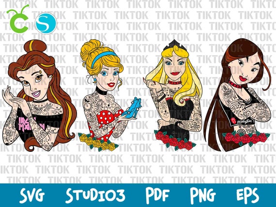 Free Free 309 Gothic Tattooed Disney Princesses Svg SVG PNG EPS DXF File