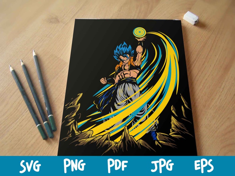Download Gogeta SVG Vegeta Svg Goku svg Vegeta cricut Super Saiyan ...
