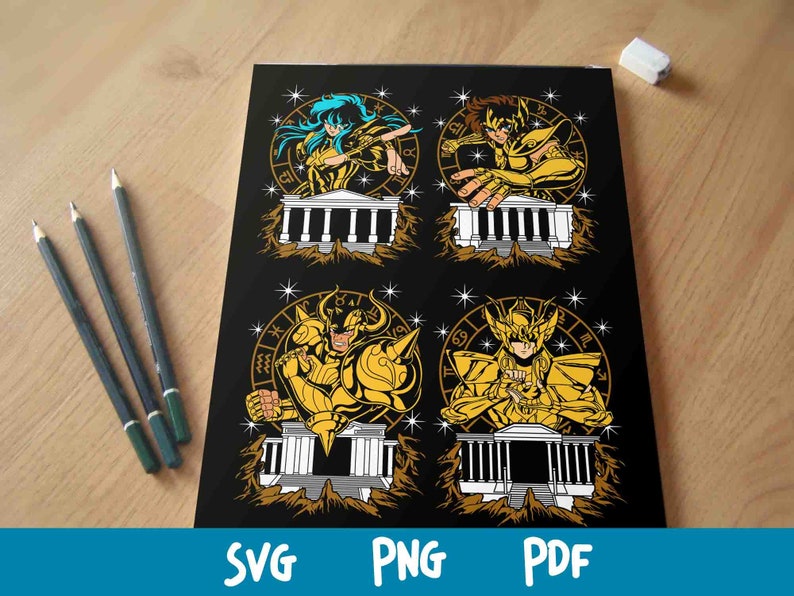 Download Golden Knights SVG Gold Saints SVG Zodiac Knights Saint | Etsy
