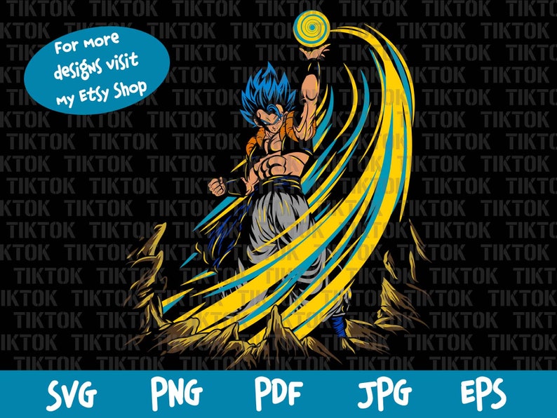 Download Gogeta SVG Vegeta Svg Goku svg Vegeta cricut Super Saiyan ...