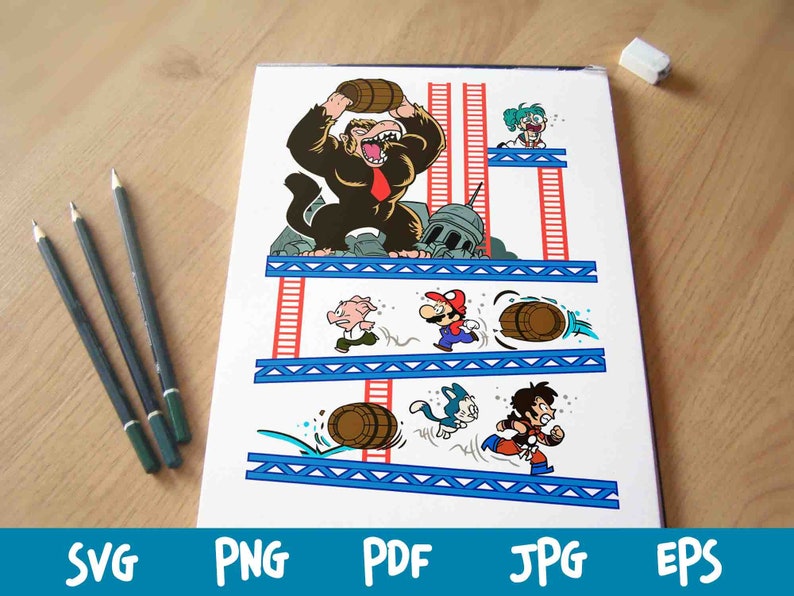 Dragon Ball SVG Goku SVG Bulma SVG Donkey Kong Clipart | Etsy