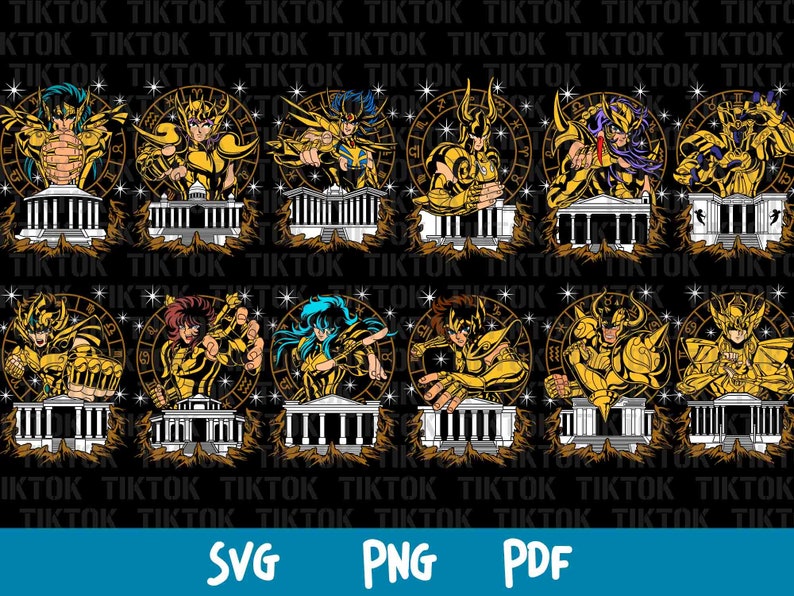 Download Golden Knights SVG Gold Saints SVG Zodiac Knights Saint | Etsy