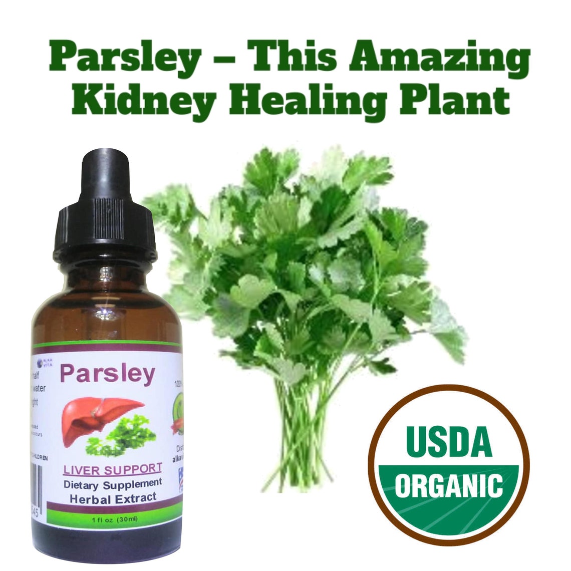 Liver & Kidneys Cleanse Detox Support Parsley Organic Drops Etsy