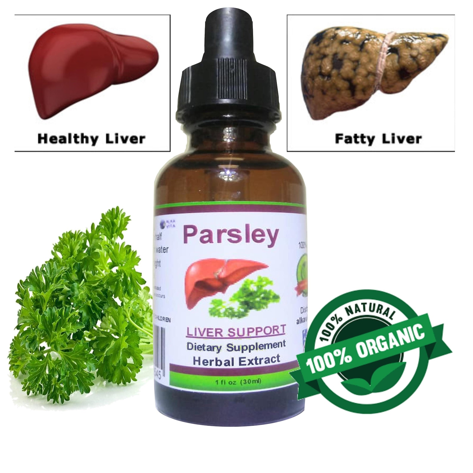 Liver & Kidneys Cleanse Detox Support Parsley Organic Drops Etsy