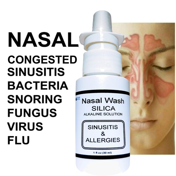 Sinusitis Allergy Silica Alkaline Nasal Wash Natural Relief of Etsy