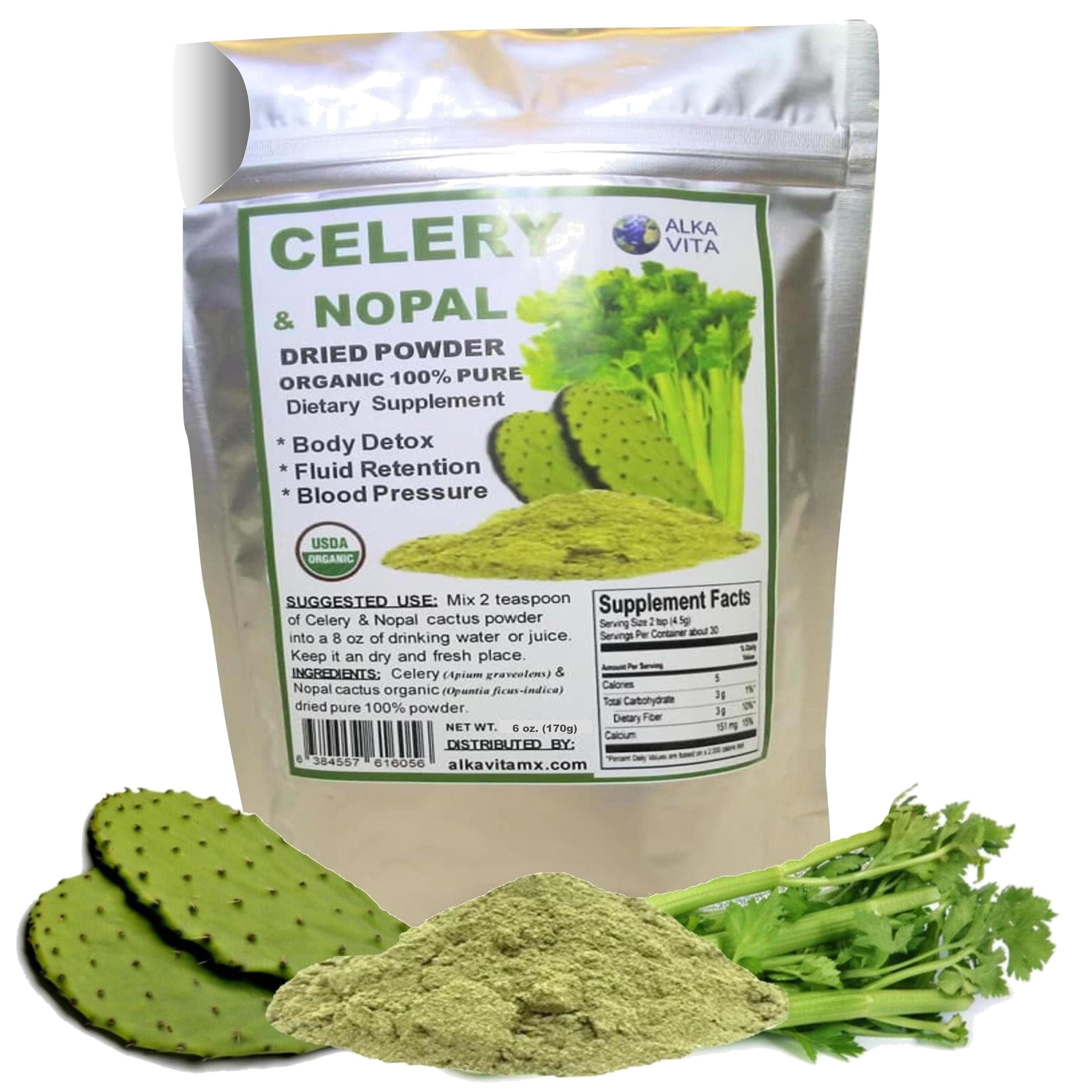 Celery and Nopal Cactus High Blood Pressure Alternative Natural image