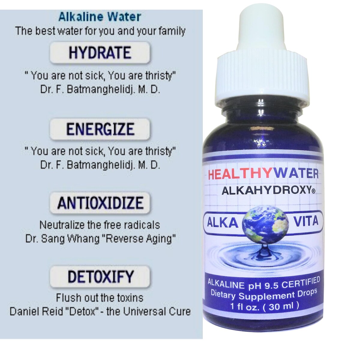 Alkaline Healthy Water Drops Immunity Booster Hydrates Your Etsy