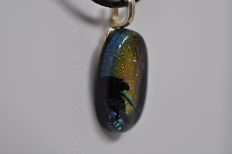 Fused Glass Dichroic Glass Purple Dichroic Glass Pendant Fused Glass Pendant Dichroic Glass Pendant