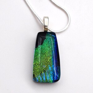 Sweet Multicolor Dichroic Glass Pendant, Fused Glass Pendant, Art Glass, Dichroic Glass, Dichroic Glass Pendant, Fused Glass