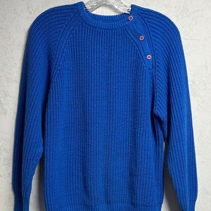 80er Jahre Geknöpfter Pullover