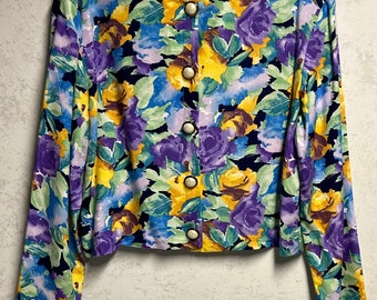 90s Floral Crop Top