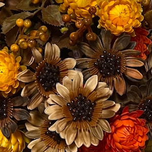 70s Fall Floral Candle Ring