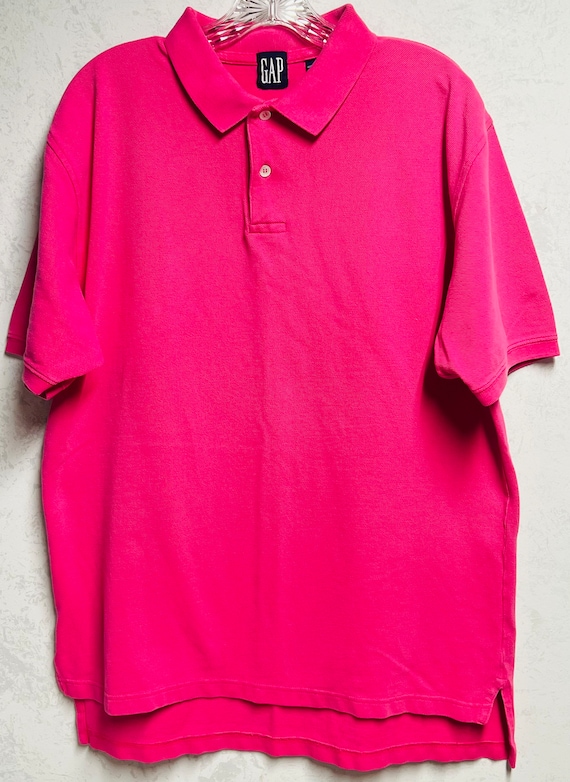 90s Gap Mens Pink Polo Shirt
